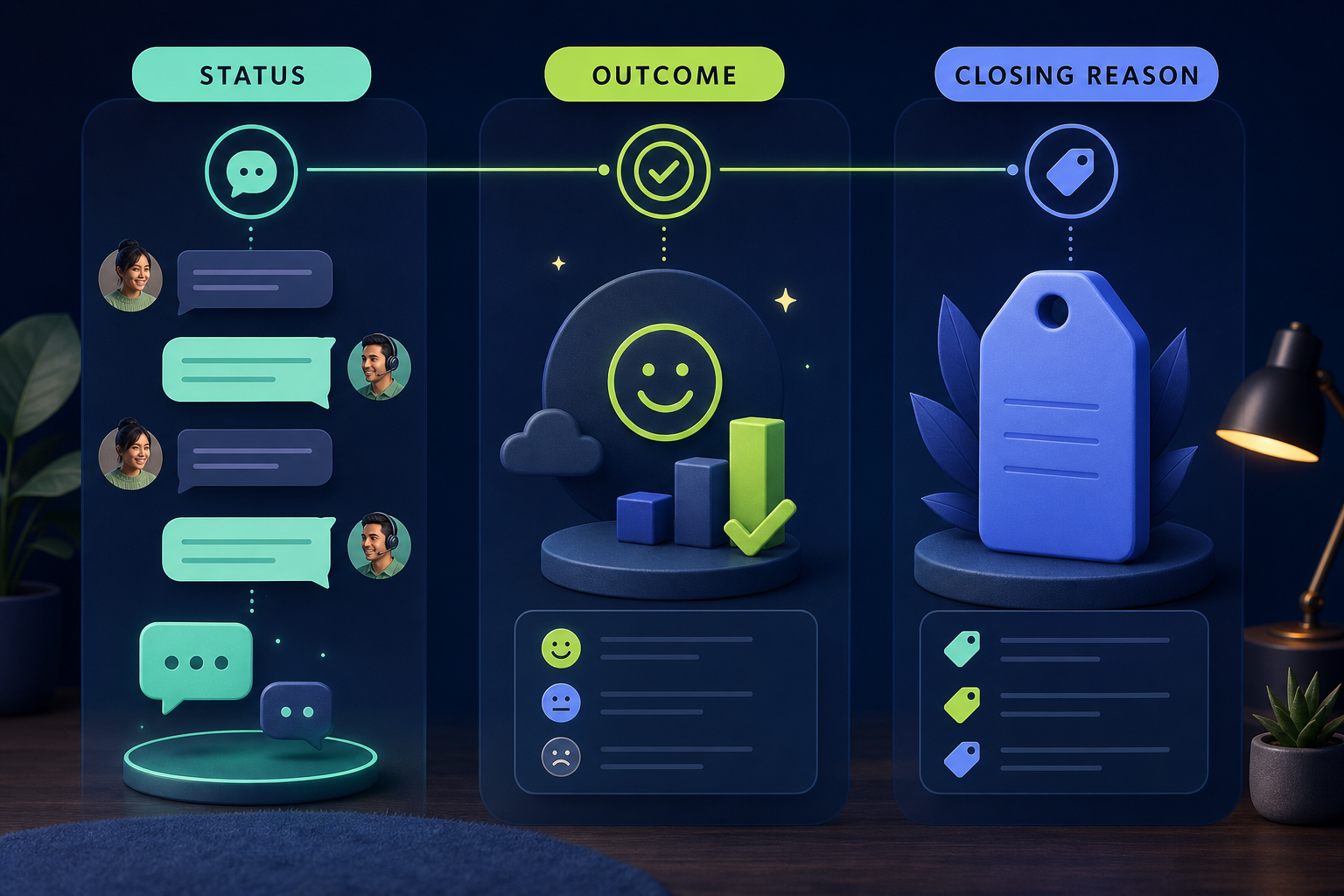 Closed is a workflow state, not a service-quality verdict