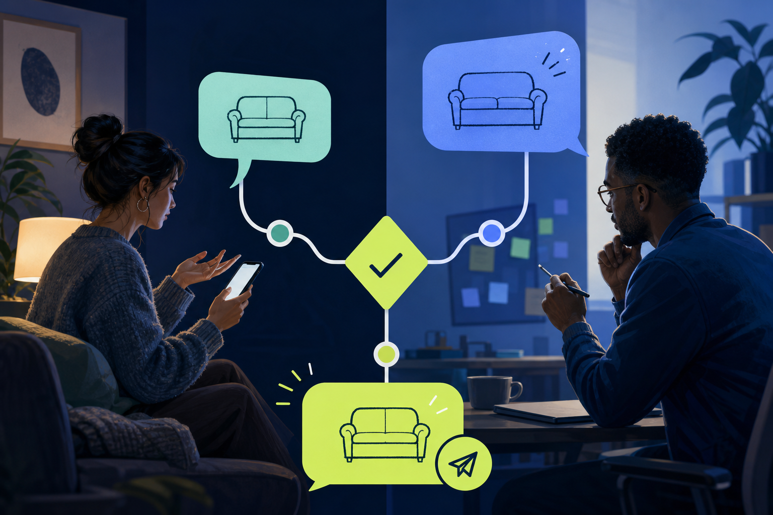 Separate a customer-requested move from team-initiated outreach
