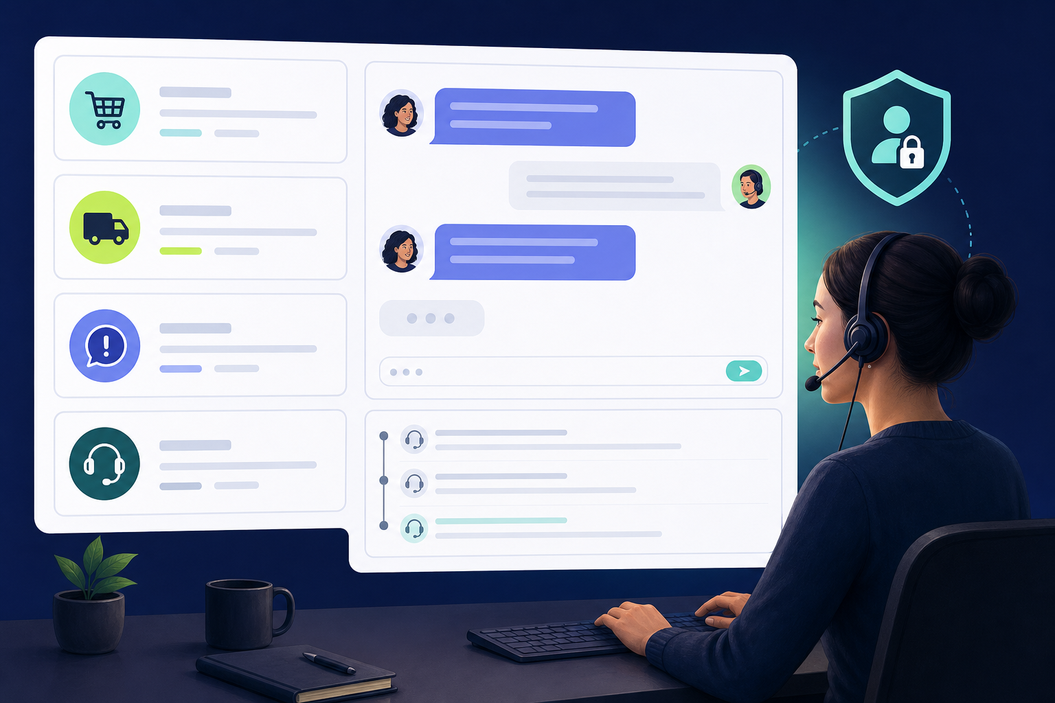 Support operator using a clear case-reference policy in a shared customer conversation inbox