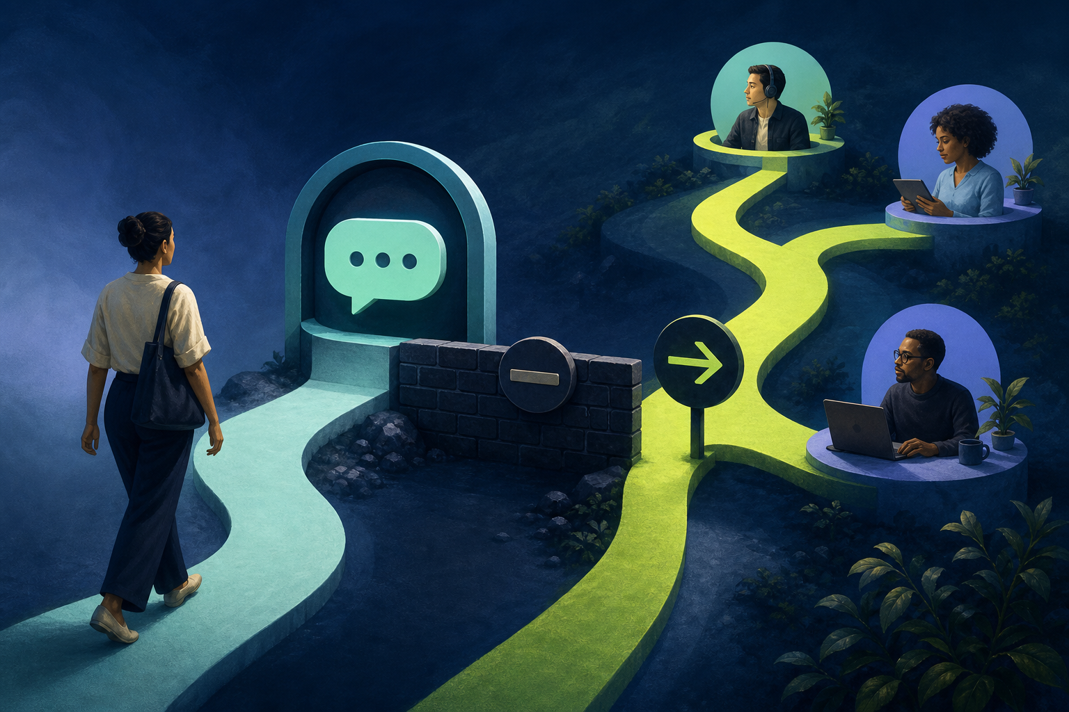 A fallback path is part of the service, not a last-resort contact link