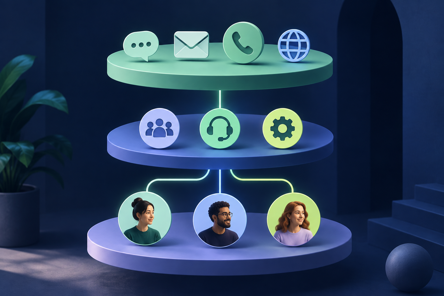 Separate channel ownership from routing and case ownership
